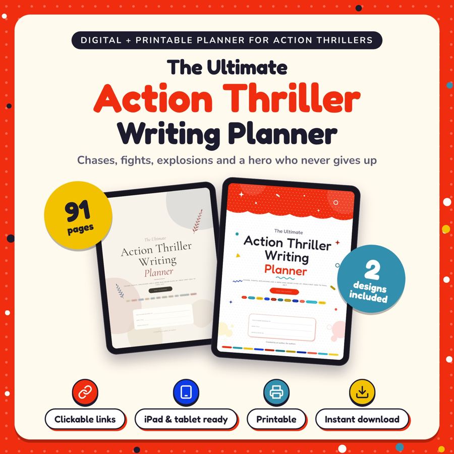 The Ultimate Action Thriller Writing Planner: listing cover