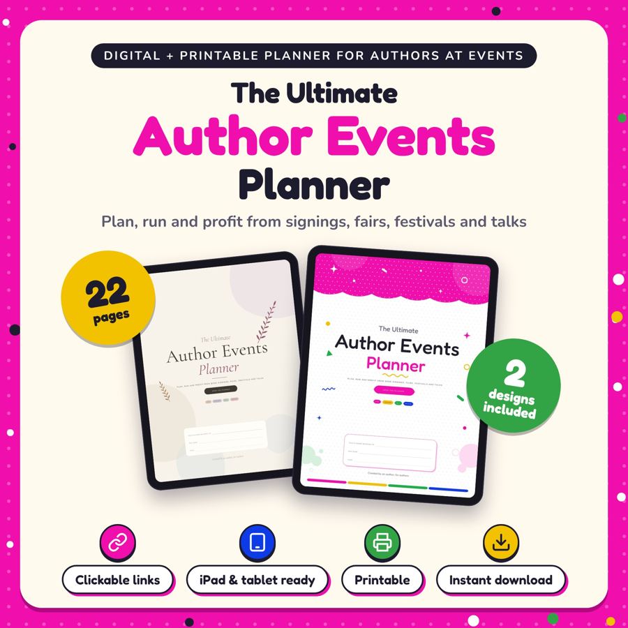 The Ultimate Author Events Planner: listing cover