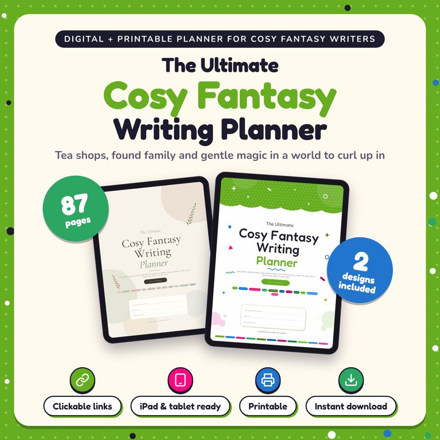 The Ultimate Cosy Fantasy Writing Planner: listing cover