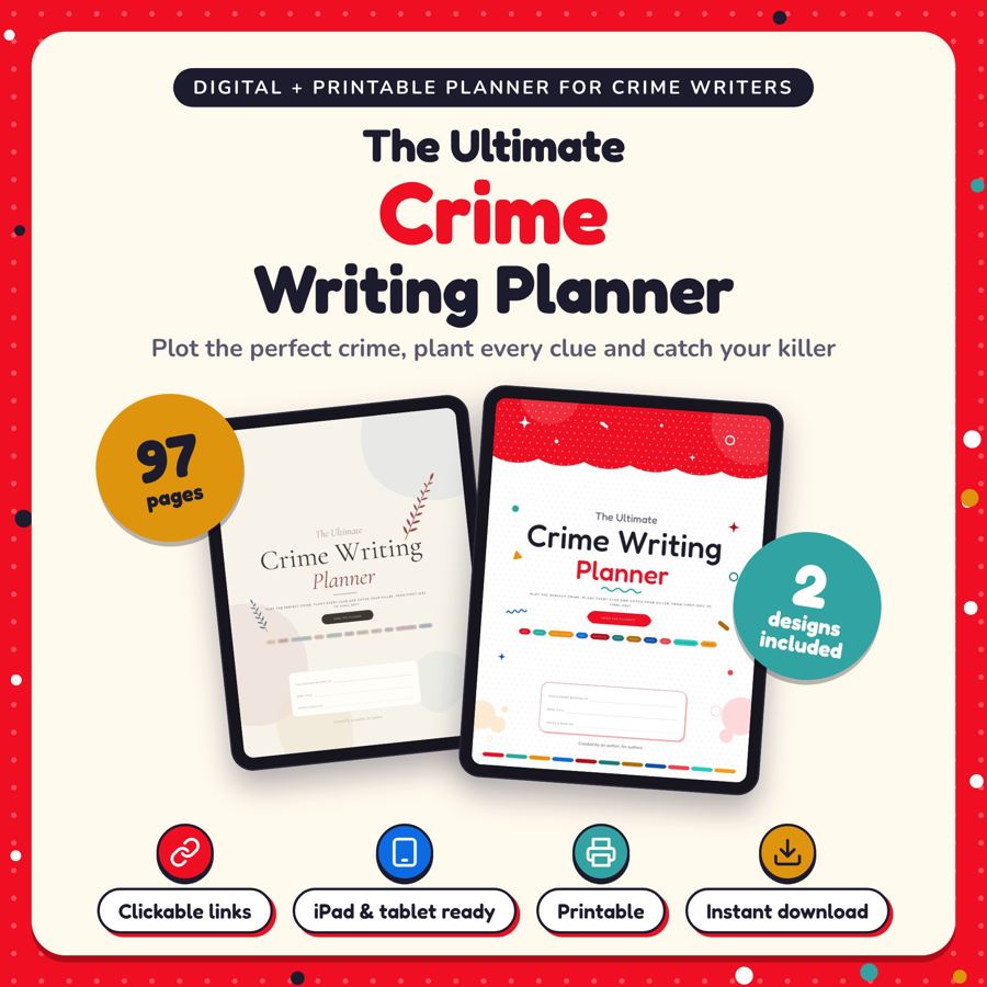 The Ultimate Crime Writing Planner: listing cover