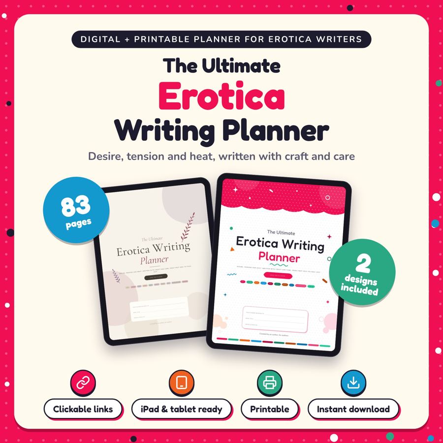 The Ultimate Erotica Writing Planner: listing cover
