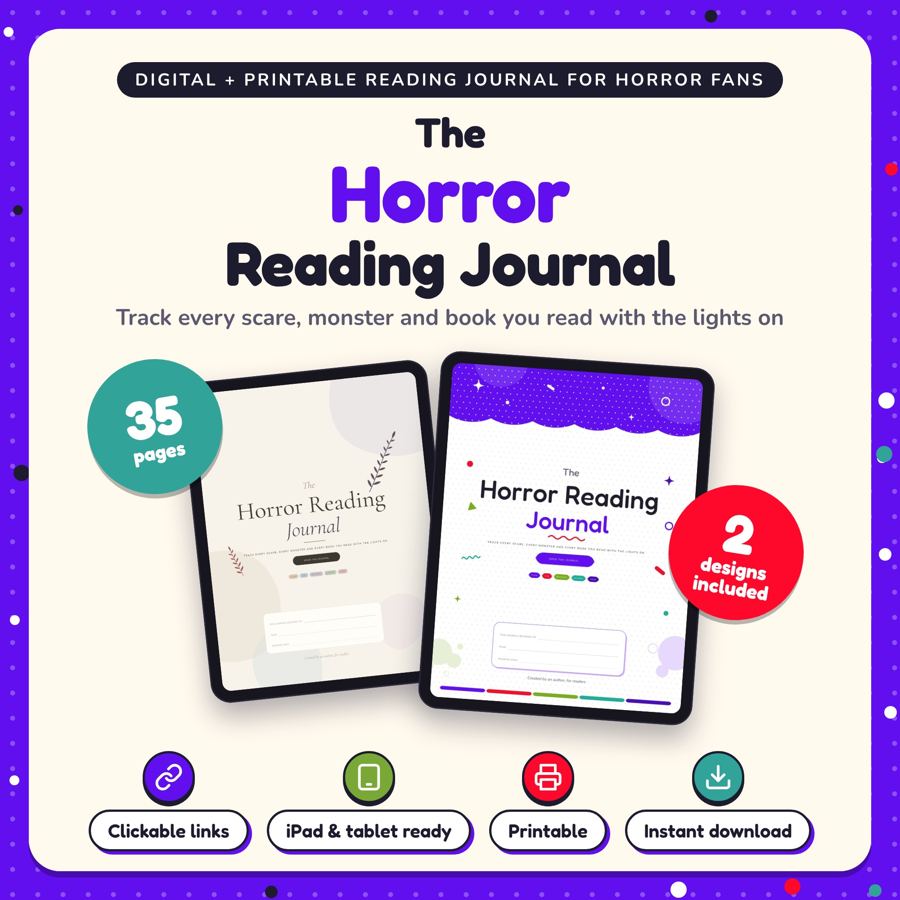 The Horror Reading Journal: listing cover