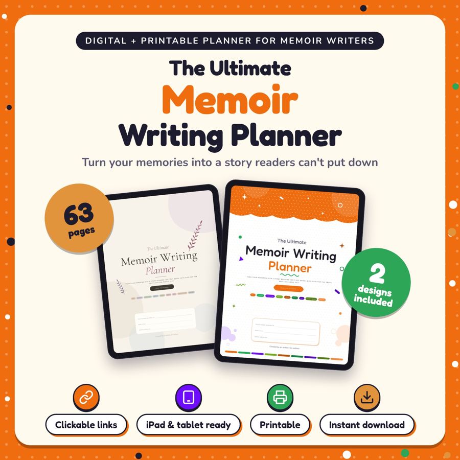 The Ultimate Memoir Writing Planner: listing cover