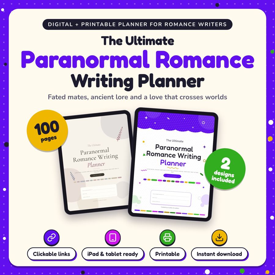 The Ultimate Paranormal Romance Writing Planner: listing cover