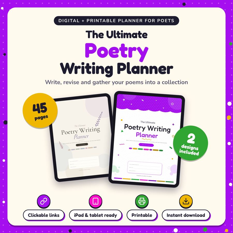 The Ultimate Poetry Writing Planner: listing cover