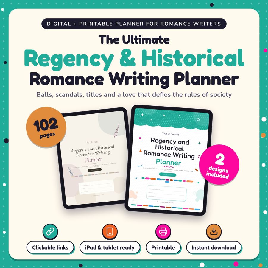 The Ultimate Regency & Historical Romance Writing Planner: listing cover