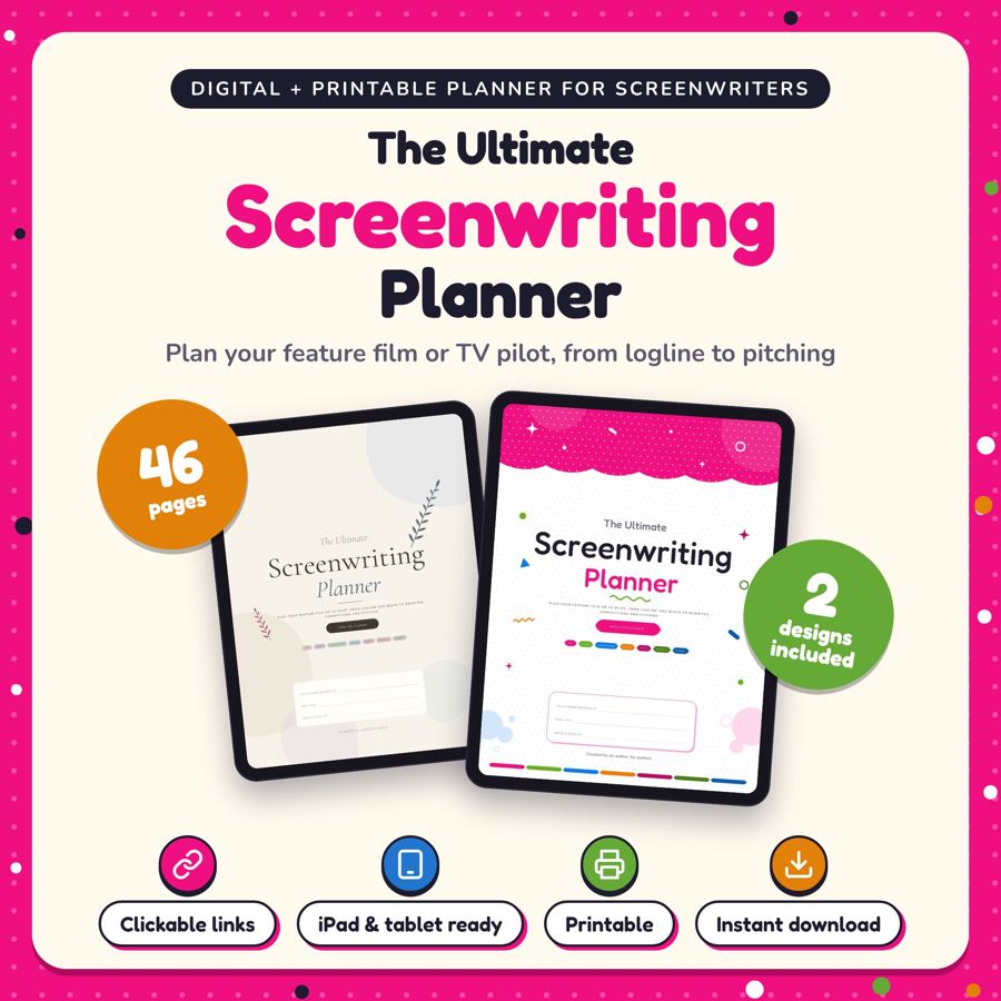 The Ultimate Screenwriting Planner: listing cover
