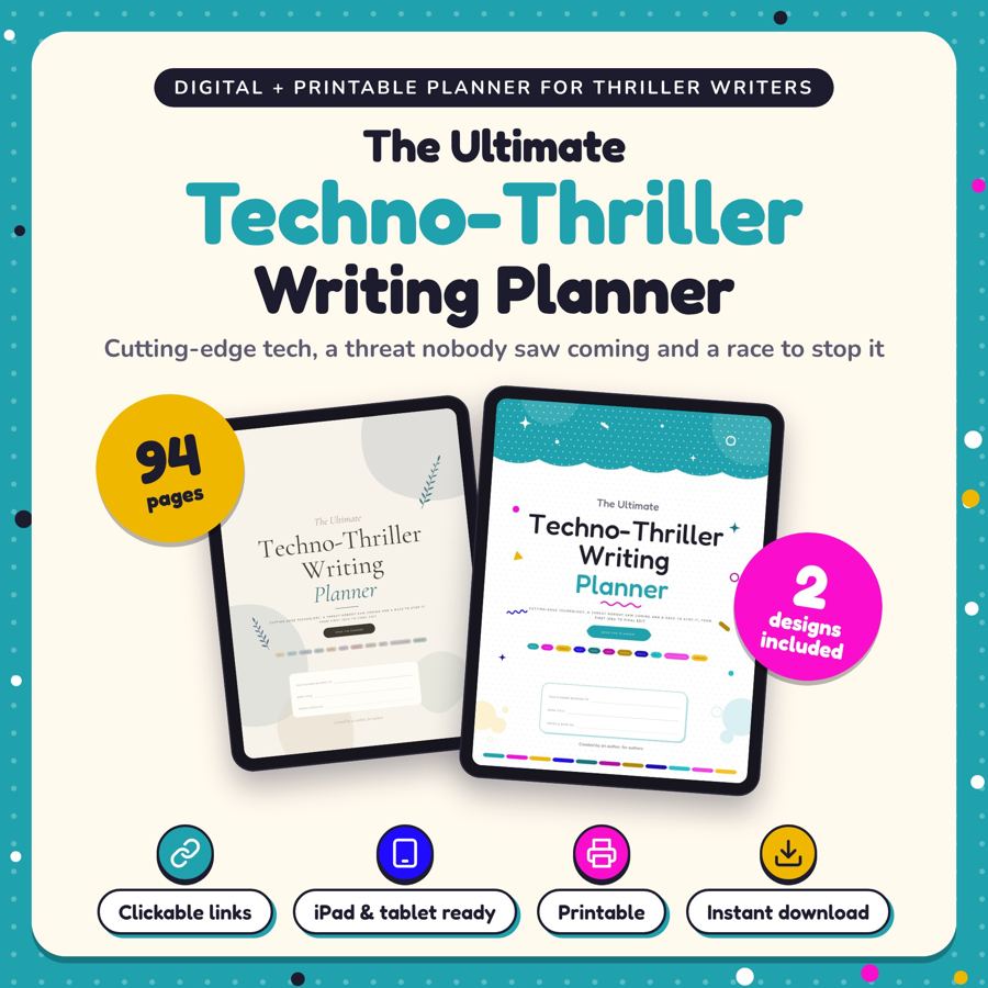 The Ultimate Techno-Thriller Writing Planner: listing cover