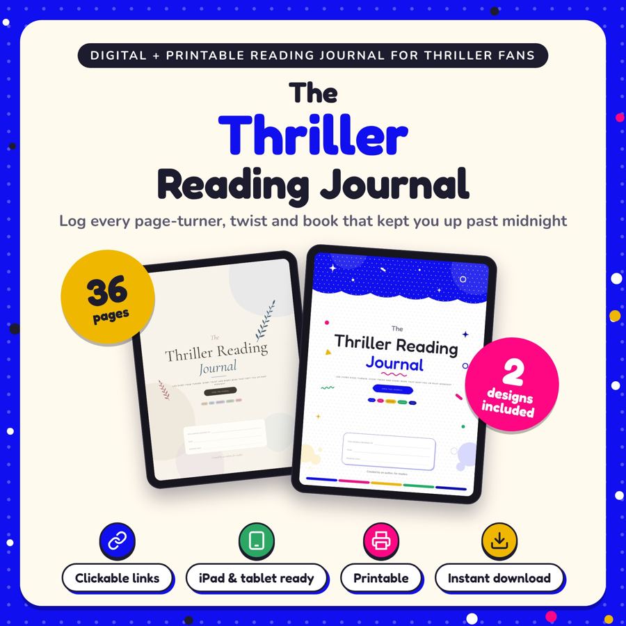 The Thriller Reading Journal: listing cover