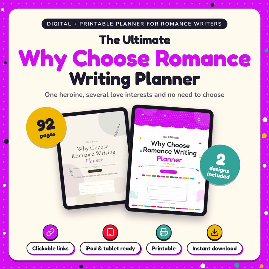The Ultimate Why Choose Romance Writing Planner: listing cover